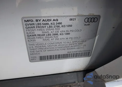 2022 Audi Q5 Premium Plus 45 Tfsi S Line Quattro S Tronic z USA, uszkodzony, nr VIN WA1EAAFY6N2008499